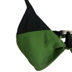 Mara Hoffman Carla Green Black Knotted Tie Front Bikini Swimsuit Top Size XL Photo 2