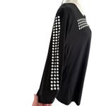 Joseph Ribkoff  Black Silver Stud Scoop Neck Long Sleeve Tunic Mini Dress size 8 Photo 7