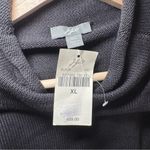 J. Jill XL Black Silk‎ Cotton Sweater Thin Stretchy Knit Long Sleeve NWT Photo 3