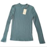 A New Day Green Ribbed Long Sleeve Shirt X-Small Photo 2