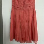 J.Crew 🚨 100% Silk lined Coral Ruffle Wrap Women Dress Formal 12 petite NWT🚨 Photo 3
