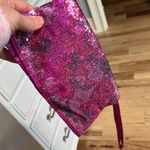 Charming Charlie Sequin Clutch Bag Small Wristlet Pink Magnetic Close Photo 9