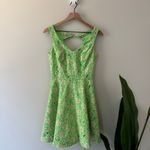 Lilly Pulitzer Green Floral Lace Mini Dress Mini A-Line Summer V-Neck Preppy EUC Photo 12