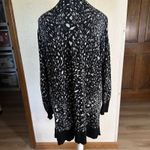 Lane Bryant Black Blue Open Front Cardigan Sweater Plus Size 18/20 Animal Print Photo 14