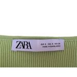 ZARA Ribbed Knit Pistachio Green Underbust Fitted Tank Top Photo 4