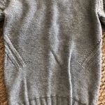 Grey cable knit soft crew neck sweater Gray Photo 4