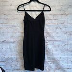 Lulus Dress Womens XS Forever Your Girl Black Bodycon Mini Tulip Front straps Photo 3