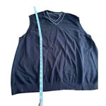 Vintage Claiborne Silk Blend Sleeveless Vest V Neck Sweater Preppy Timeless Sz L Black Size L Photo 6