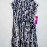 Justify Boho Floral Smocked Mini Dress Trendy Ruffles Lightweight Size Medium Photo 0