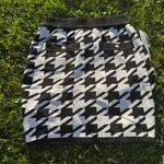 Central Park West Nwt Everly Mini Skirt Black White Pattern Stretch Photo 0