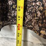 ZARA  Black and Cream Floral Long‎ Sleeve Tunic mini Dress deep V neck Size M Photo 7