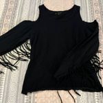 Jeans by Buffalo Cold Shoulder Long Sleeve Shirt With Fringe Photo 0