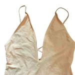 Yellow Beachy Cut Out Plunge One Piece Adjustable Straps Swimming Suit Sz M/L Size M Photo 1