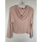 Adore Me Women's Long Sleeve Drawstring Pullover Hooded Sweatshirt Pink Small Photo 3