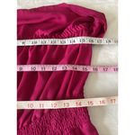 1. State Womens Dress Size Large Strapless Midi Ruby Spice Tiered Smocked Waist Photo 8