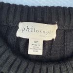 Philosophy  Black Cable Knit Sweater Photo 1