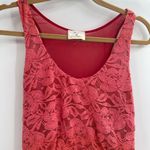 Urban Outfitters Pins and Needles Dress Red-Orange Lace Overlay Cute size medium Photo 3
