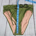 J.Crew  Wide-rib high-rise bikini bottom in Canteen Green & Tortoise S NWT‎ Photo 7
