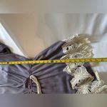 Umgee  Women’s size medium NWT long sleeve romper crochet accents Photo 2