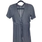 Madewell  Women's Black Polkadot Deep-V Short Sleeve Jumpsuit Dot Jacquard 2 Photo 5