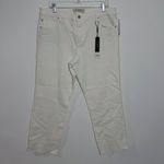 NWT Stitch Fix Liverpool Kennedy Crop Straight w/ Raw Hem In White Size 14/32 Photo 1