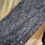 EXPRESS  Black Sheer Lace Balloon Sleeve Cropped Sweetheart Top Small NWT Photo 4