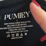 NWT Pumiey Knot Front Bodysuit Black Large Photo 7