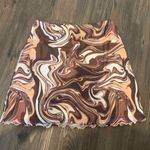 brown marble mini skirt Size XS Photo 1