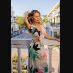 Lulus Two-Piece Maxi Dress / Skirt Set NWT XL Daydreaming White Print Blogger Photo 2