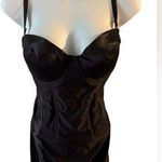 VTG SHLIPPS By Smoothie Padded Corset Body Slip Sz 36C Black Underwire #4065 Photo 0