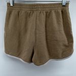 Full Tilt  Shorts New York NY Dolphin Pull On Elastic Waist Cotton Brown White S Photo 2