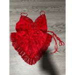 Vintage Red Lace Babydoll Teddy Lingerie Nightie Sleepwear Women's Large USA Size undefined Photo 3