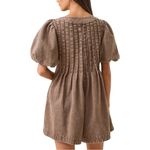 Altar'd State Altar’d State Evie Puff Sleeve Denim Romper Size XS Photo 3