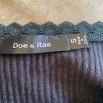 Doe & Rae black long sleeve crochet detail top size small Photo 1