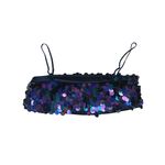 Revolve  NYE Sequins Y2K Disco Bandeau Crop Top Mermaid Small Festival Black Club Photo 2