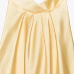 ZARA  butter Yellow Backless Halter maxi Dress holiday evening wedding  Photo 12