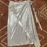 COS Womens Metallic Striped Wrap Skirt Size 12 Photo 4