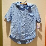 Stars Above  Button Down Blouse Stripe Short Sleeve Collared XS Photo 4
