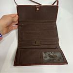 Fossil Vintage  brown leather crossbody‎ bag mini purse 7.5” x 4.75” casual Photo 4