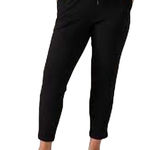 Athleta Retroplush Pant Tapered Retroterry Drawstring Stretch Cotton Black L NWT Photo 0