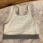 Aerie Womens XL Sports Bra Gray Chill Keyhole Racerback Athletic Workout Top Photo 0