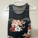Brat Star  Black Sweetheart Black Floral Dress Photo 3