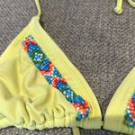 Xhilaration MOVING SALE Neon Yellow Beaded Bikini Top Photo 3