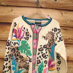 Vintage 90's Hand Knit Berek Pima Cotton Cardigan Sweater Size L Photo 3