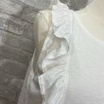 Sundry White Ruffled Tank Top Photo 1