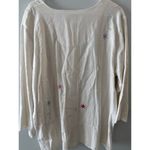 cj banks Vintage  Womens Embroidered Linen Top 20W Ivory Coastal Beachy Lagenlook Photo 3