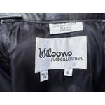Wilsons Vintage Black Leather Mini Skirt, Size 6 Photo 2