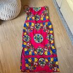 Cara Cara Red and Blue Floral Maxi Dress Size 6 Photo 1