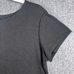 cupio  Womens Black Short Sleeve Rounded Hem TShirt Top Casual Work Staple Medium Photo 5