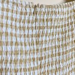 NWOT GINGHAM COTTAGECORE JUMPSUIT Tan Size L Photo 9